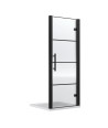 Hudson Reed Apex 800mm Hinged Shower Door & 8mm Glass, Reversible Design, Semi Frameless Shower Door, Matt Black
