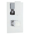 Hudson Reed Art Twin Thermostatic Shower Valve, Concealed Shower Valve with Accurate Flow Control, Sleek Chrome Finish