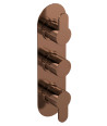 Nuie Arvan Triple Thermostatic Valve, Concealed Shower Valve with Precise Temperature Control, Brushed Bronze Finish