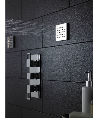 Hudson Reed Square Body Jet Shower Accessories in Chrome, Modern Showers for Stylish Bathrooms