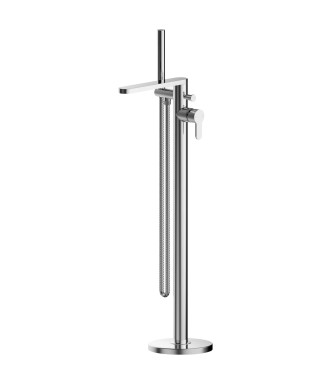 Nuie Arvan Freestanding Bath Shower Mixer Tap with Shower Kit - Chrome