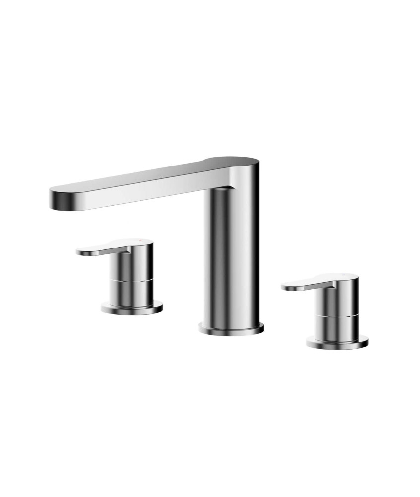 Nuie Arvan 3-Hole Bath Filler Tap - Chrome