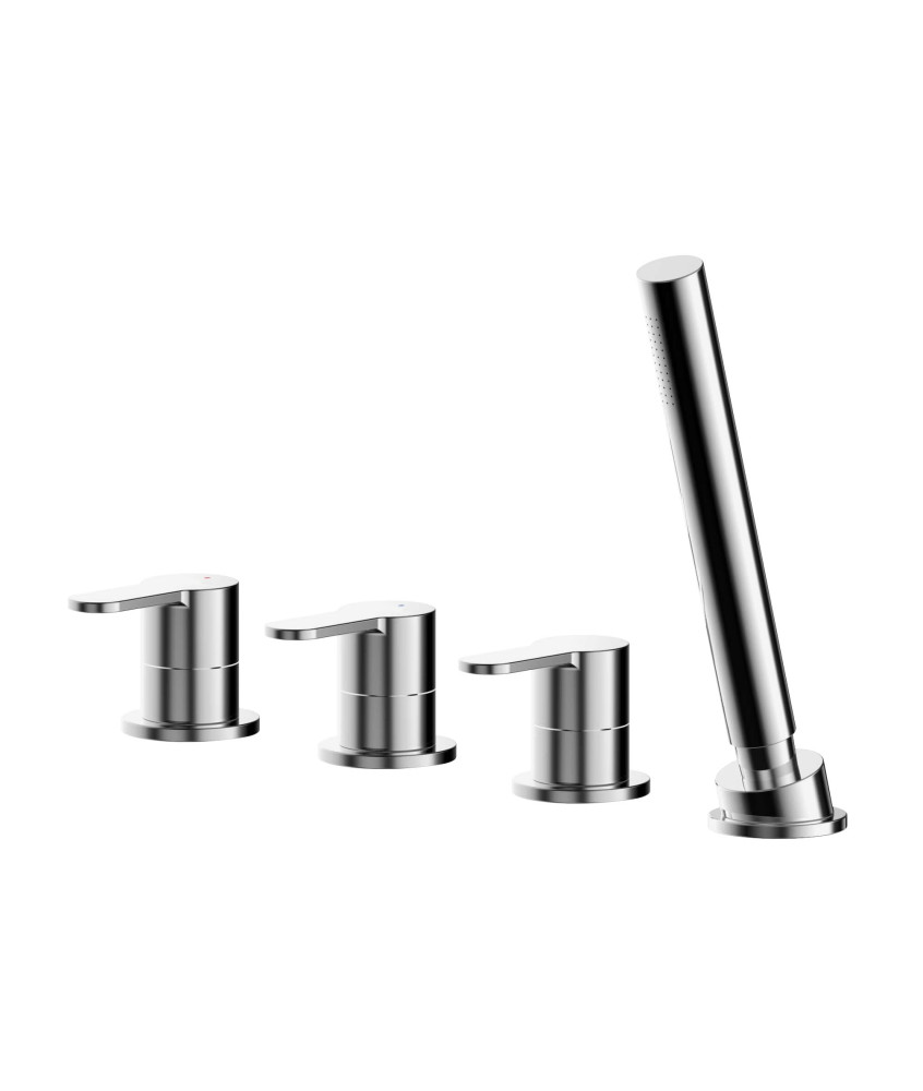 Nuie Arvan 4-Hole Bath Shower Mixer Tap - Chrome
