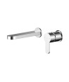 Nuie Arvan 2-Hole Wall Mounted Basin Mixer Tap - Chrome