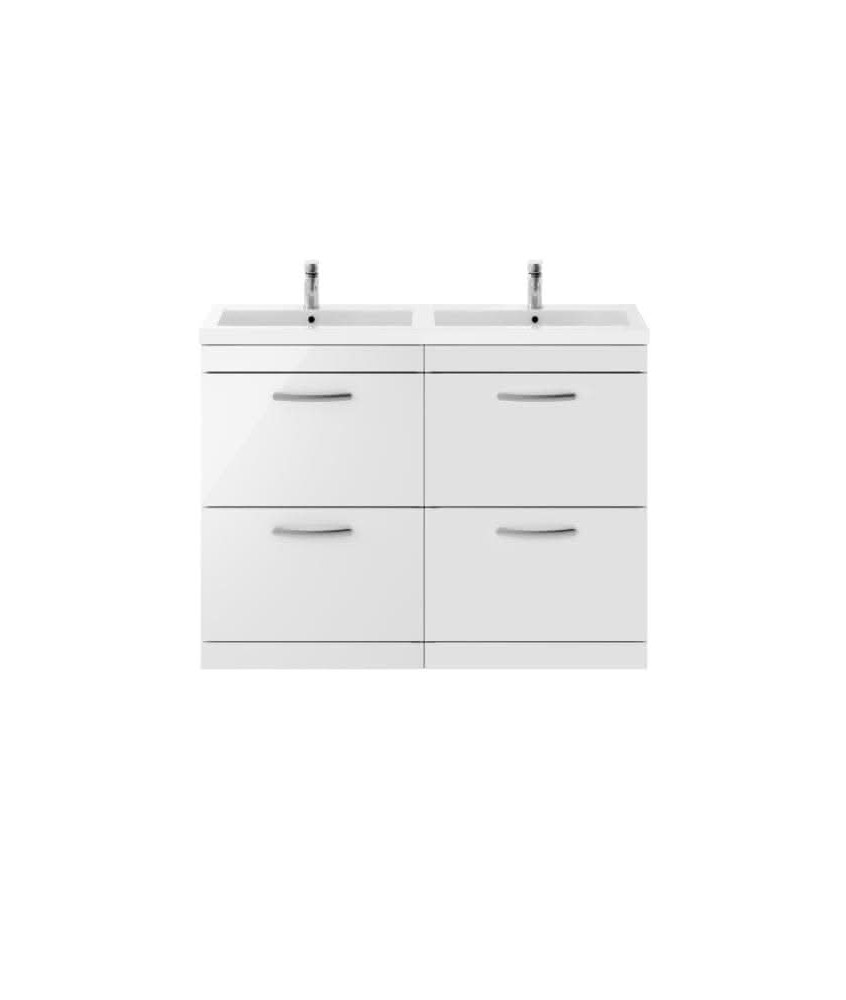 1200 FS 4-Drawer Vanity & Double Basin