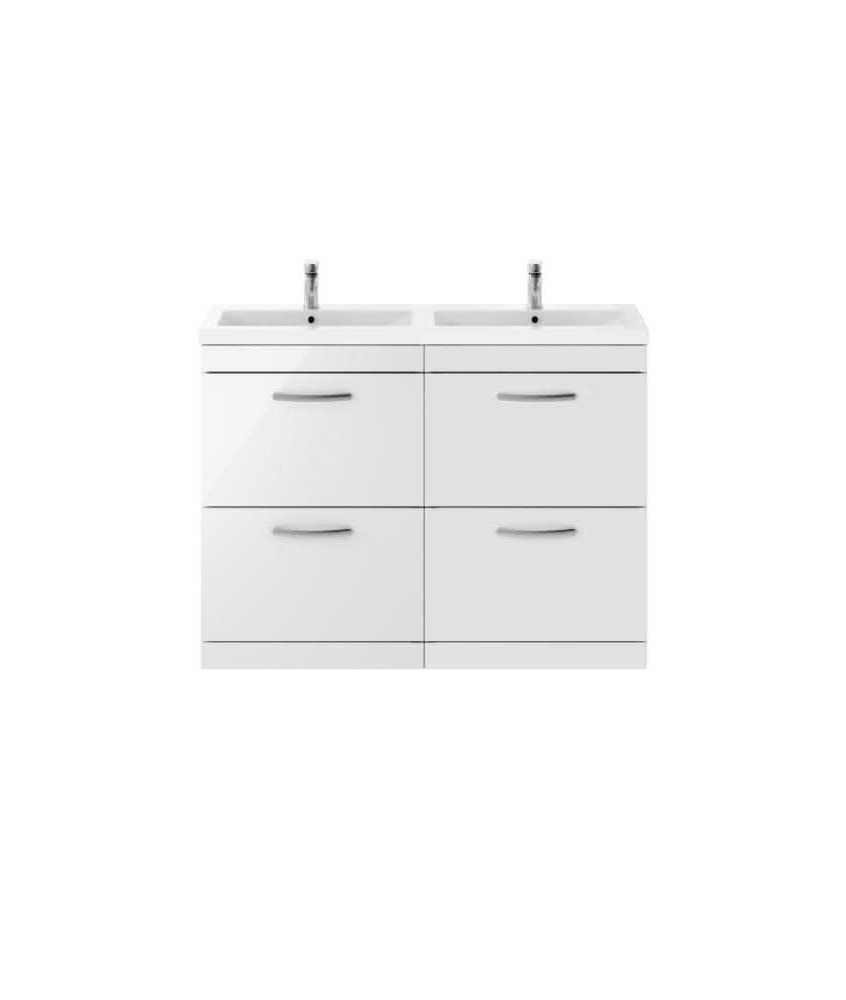 1200 FS 4-Drawer Vanity & Double Basin