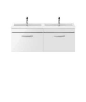 1200 WH 2-Drawer Vanity & Double Basin