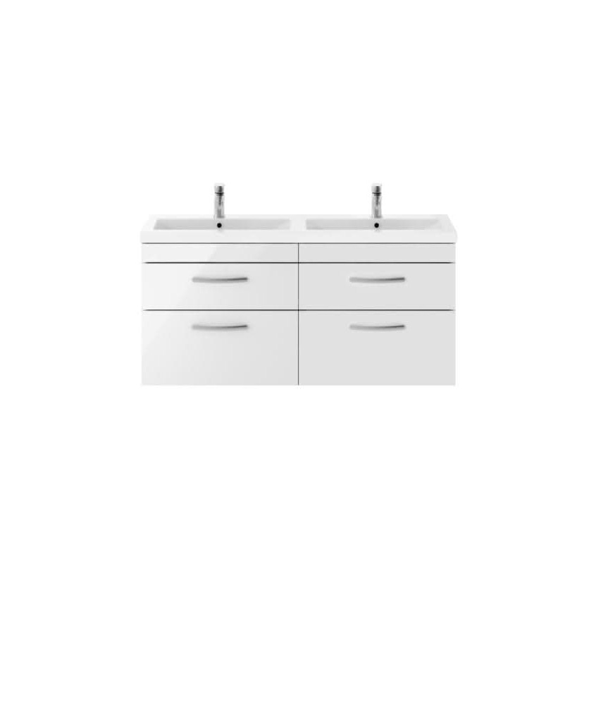1200 WH 4-Drawer Vanity & Double Basin