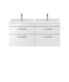 1200 WH 4-Drawer Vanity & Double Basin