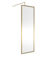 Hudson Reed Full Outer Frame Wetroom Screen, Toughened Glass with Support Bar & Wetroom Shower Screen in Brushed Brass, 1950x...