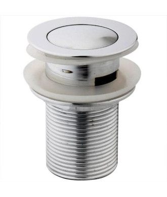 iBathUK Nexel Pop Up Slotted Bathroom Sink Waste Click Clack Plug, Modern Bathroom Basin Waste and Trap, Chrome