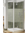 AQUALUX 3mm Pivot Door & Side Panel - 760mm - With Tray & Waste