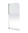 AQUALUX 4 Silver Half Frame Radius Bath Screen - 800mm