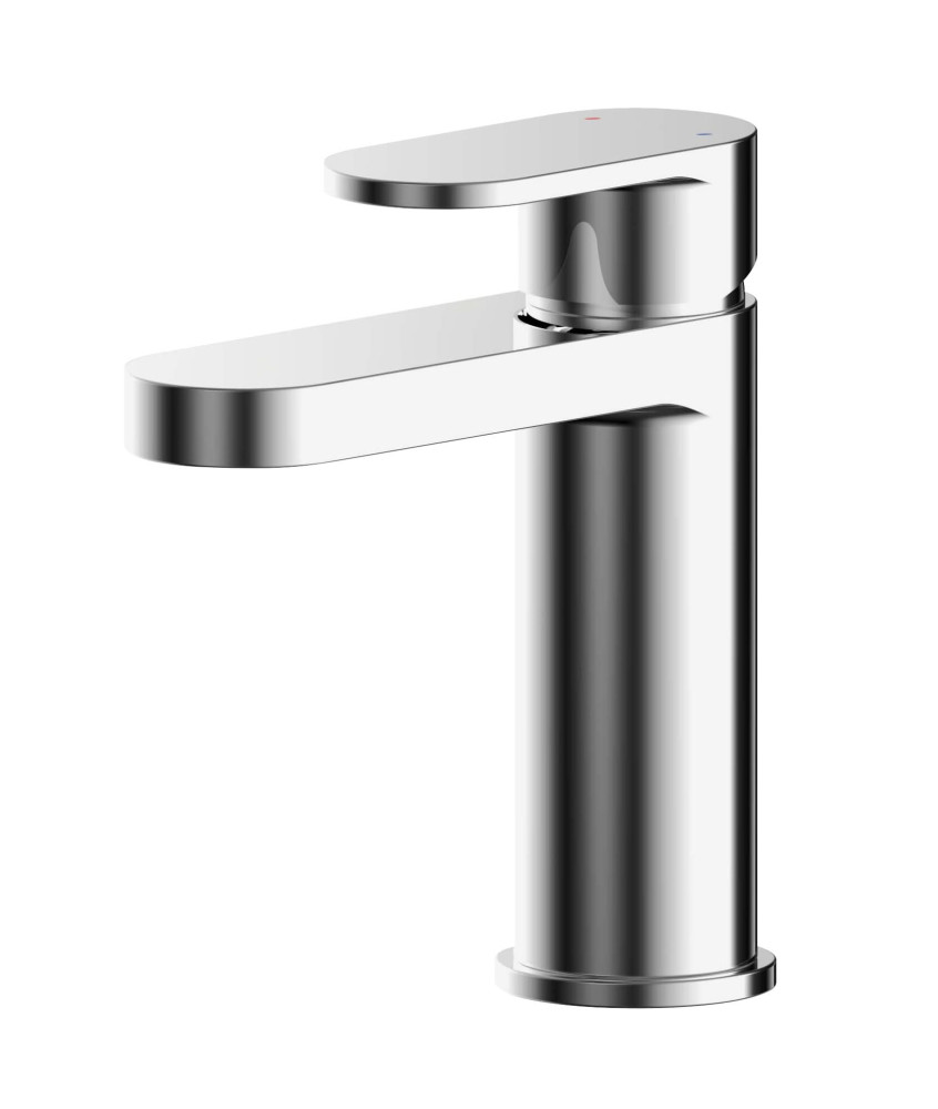 Nuie Binsey Mono Basin Mixer Tap with Push Button Waste - Chrome