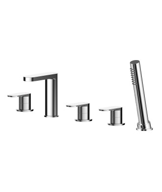 Nuie Binsey 5-Hole Bath Shower Mixer Tap - Chrome