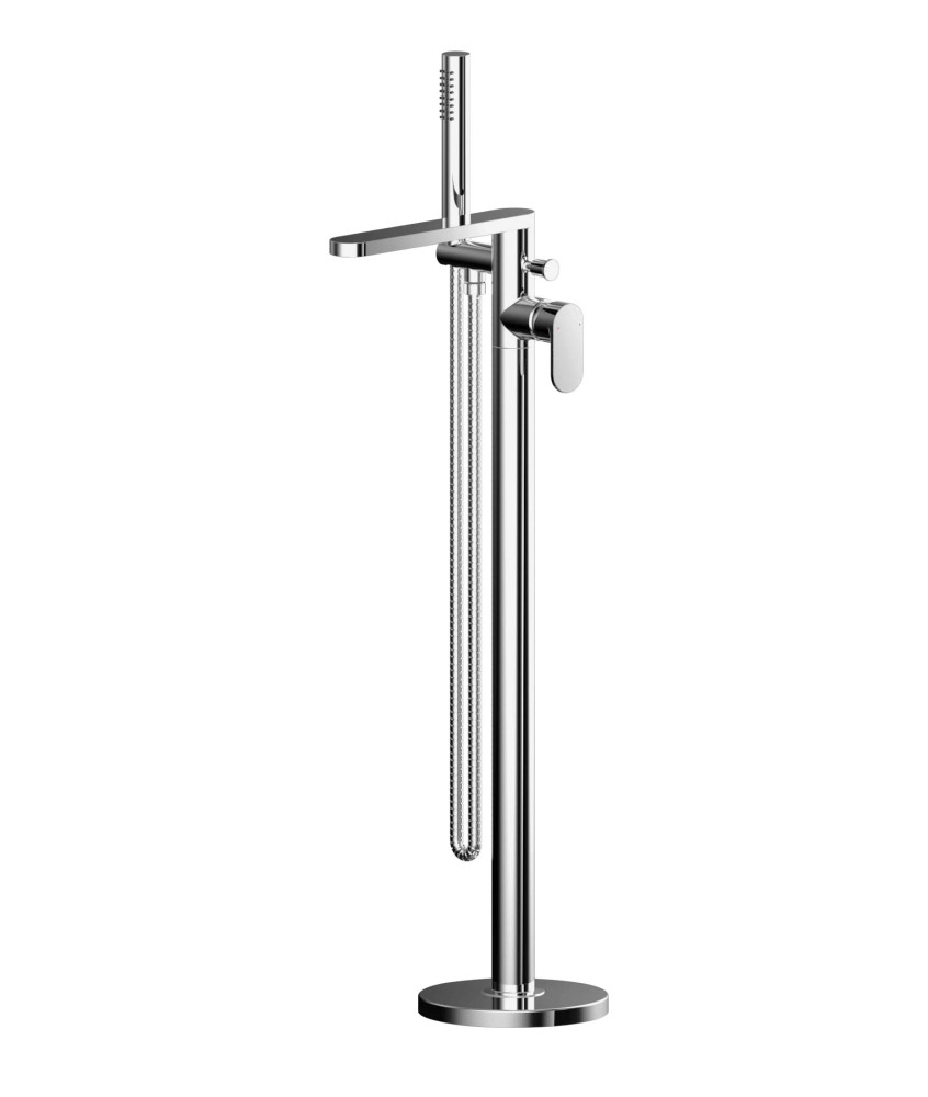 Nuie Binsey Freestanding Bath Shower Mixer Tap with Shower Kit - Chrome
