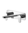 Nuie Binsey 3-Hole Wall Mounted Basin Mixer Tap With Plate - Chrome