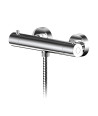 Nuie Binsey Bottom Outlet Round Thermostatic Bar Shower Valve - Chrome