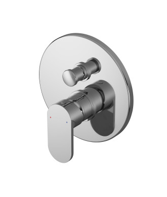 Nuie Binsey Single Handle Manual Concealed Shower Valve With Diverter - Chrome