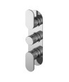 Nuie Binsey Triple Handle Thermostatic Concealed Shower Valve - Chrome