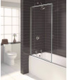 AQUALUX 3 White Framed Bath Screen - 750mm