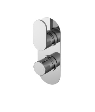 Nuie Binsey Dual Handle Thermostatic Concealed Shower Valve - Chrome