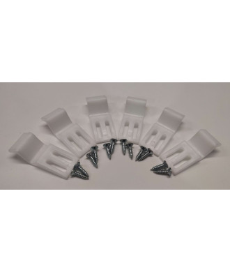Nuie Shower Bath Panel Clips - White
