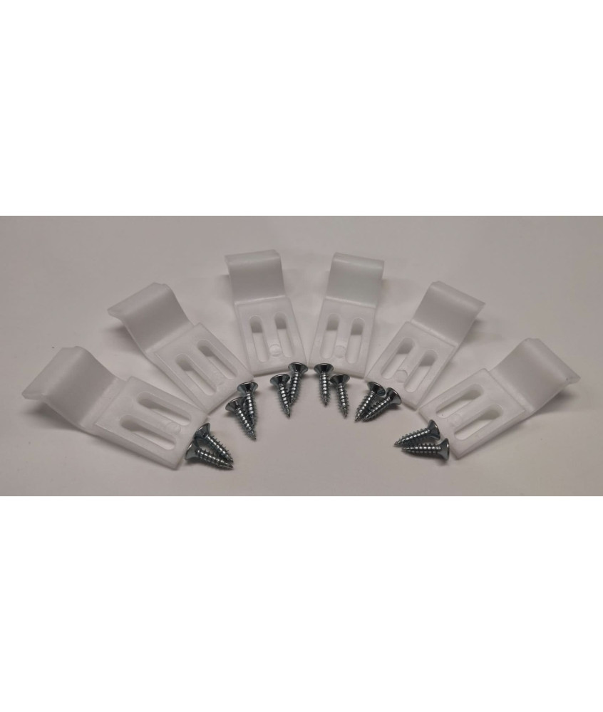 Nuie Shower Bath Panel Clips - White