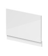 Nuie Waterproof Shower Bath End Panel, High Gloss White Bath Shower Panel for Straight Baths, 800mm