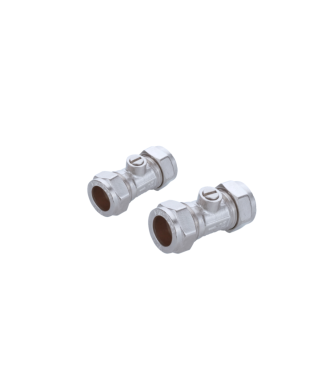 Home4less 15mm Compression Isolation Valve 2 Pack