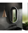 Hudson Reed Columba Framed LED Bathroom Mirror with Touch Sensor, Demister Pad & Illuminated Wall Mirror with Mains Powered i...