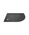 40mm Slate Grey Offset Shower Tray LH for Walk in Wet Room Enclosure Cubicle - 1200 x 900mm