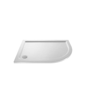 Offset Quadrant Shower Tray 1200x900mm, Stone Resin Tray for Shower Enclosure, Glass Door Bathroom- Right Hand, White