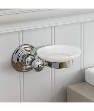 iBathUK Georgina Traditional Soap Dish Holder - Chrome