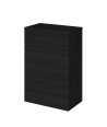 Hudson Reed Fusion Floor Standing WC Unit with Coordinating Top, Bathroom Storage Unit, Charcoal Black, 600mm