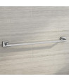 iBathUK Epsom Modern Chrome Towel Rail Bar, Wall Mounted, Square Bathroom Accessory