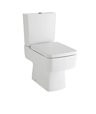 Nuie Bliss Close Coupled Toilet With Push Button Cistern - White