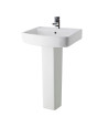 Nuie Bliss 520mm Basin With Full Pedestal - 1 TH - White