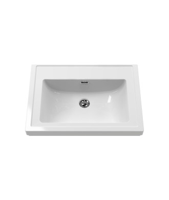 Old London Classique Basin without Tap Hole,  Premium Ceramic Wash Basin, White, 500mm