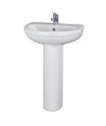 Ivo 550mm 2TH Basin & Pedestal