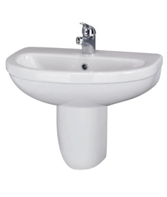 Ivo 550mm Basin 2TH & Semi Pedestal
