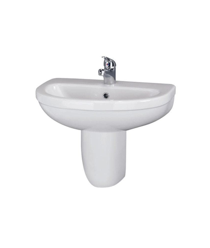 Ivo 550mm Basin 2TH & Semi Pedestal