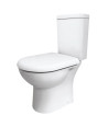 Nuie Provost Open Back Close Coupled Toilet With Push Button Cistern - White