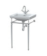 Nuie 500mm 1Tap Hole Basin with Traditional Stand, Pedestal Bathroom Basin, White