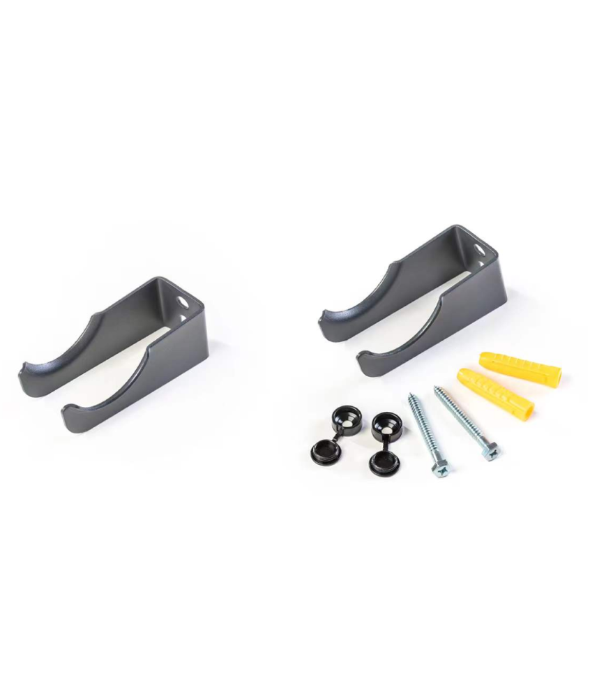 iBathUK Regency Traditional Wall Mounted 3 Column Radiator Brackets, High Strength Steel Matt Anthracite Set of 4