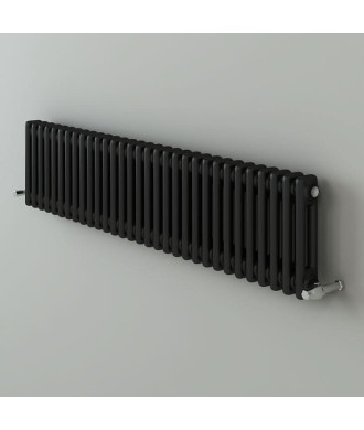 iBathUK Regency Horizontal White Traditional 2 Column Radiator, High Output Hydronic Heating Gloss White 600x785mm