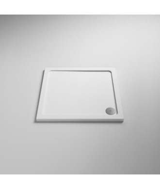 AQUALUX 3mm Pivot Door & Side Panel - 760mm - With Tray & Waste