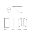 AQUALUX 3 White Framed Bath Screen - 750mm