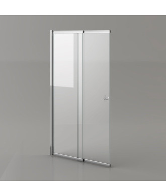 iBathUK 1400mm x 830mm Sliding Shower Bath Screen with Panel - Chrome