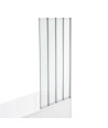 VeeBath 1400mm x 800mm 4mm Glass Four Folding Bath Screen - Chrome